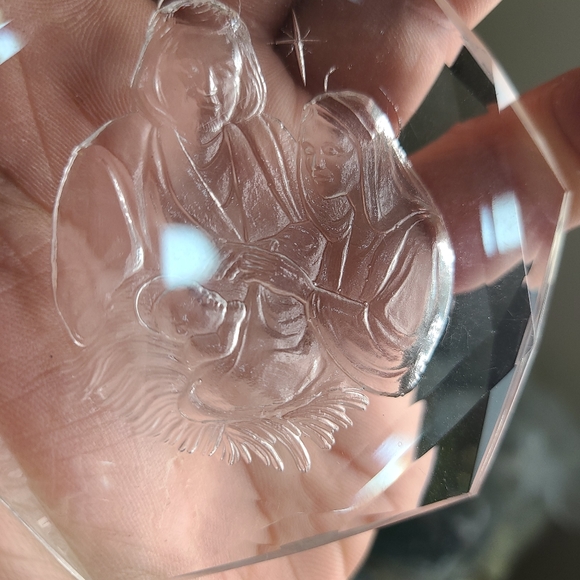 10 Vintage Amsun Santa Christmas Ornament Acrylic 1977 - 1979.Great condition Ornaments